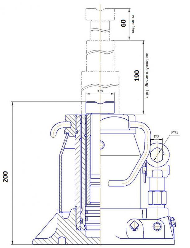 Домкрат на ГАЗОН НЕКСТ. 7 тонн. Д4-3913010-10
