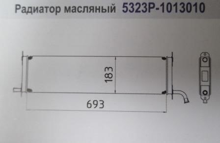 Радиатор масляный  УРАЛ 5323-21 с дв. ЯМЗ-238Б 5323Р-1013010
